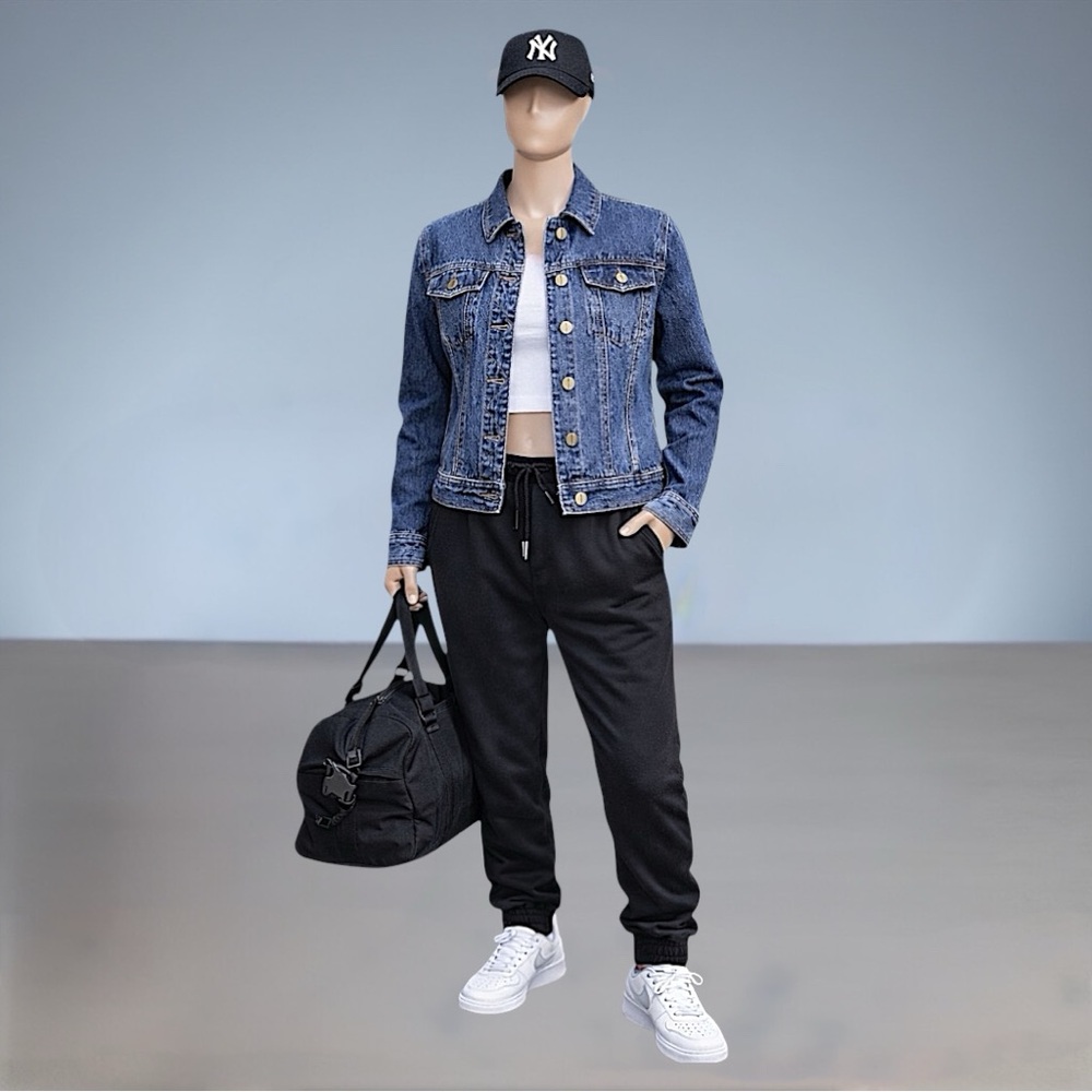 Jones New York Signature Madison Dark Wash Denim Jacket - Picture 4 of 10
